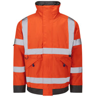 Leo Workwear Chivenor Leo Ecoviz 4K Baffle Lined Bomber Jacket Hi Vis Class 3