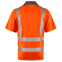 Leo Workwear Trimstone Leo Ecoviz Coolmax High Performance Polo Shirt Hi Vis Railway
