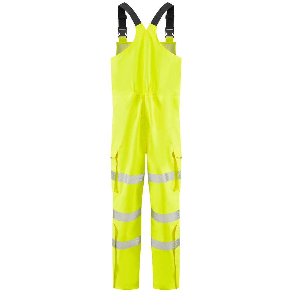 Leo Workwear Northam Leo Ecoviz 15K Performance+ Bib & Brace Hi Vis Orange
