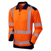 Leo Workwear Wringcliff Leo Ecoviz Performance+ Dual Colour Polo Shirt Lightweight Breathable