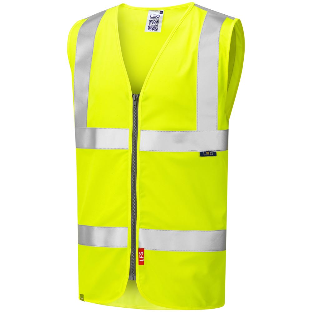 Leo Workwear Meeth Leo Ecoviz Lfs Zip Waistcoat (En 14116)