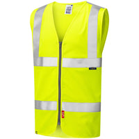 Leo Workwear Meeth Leo Ecoviz Lfs Zip Waistcoat (En 14116)