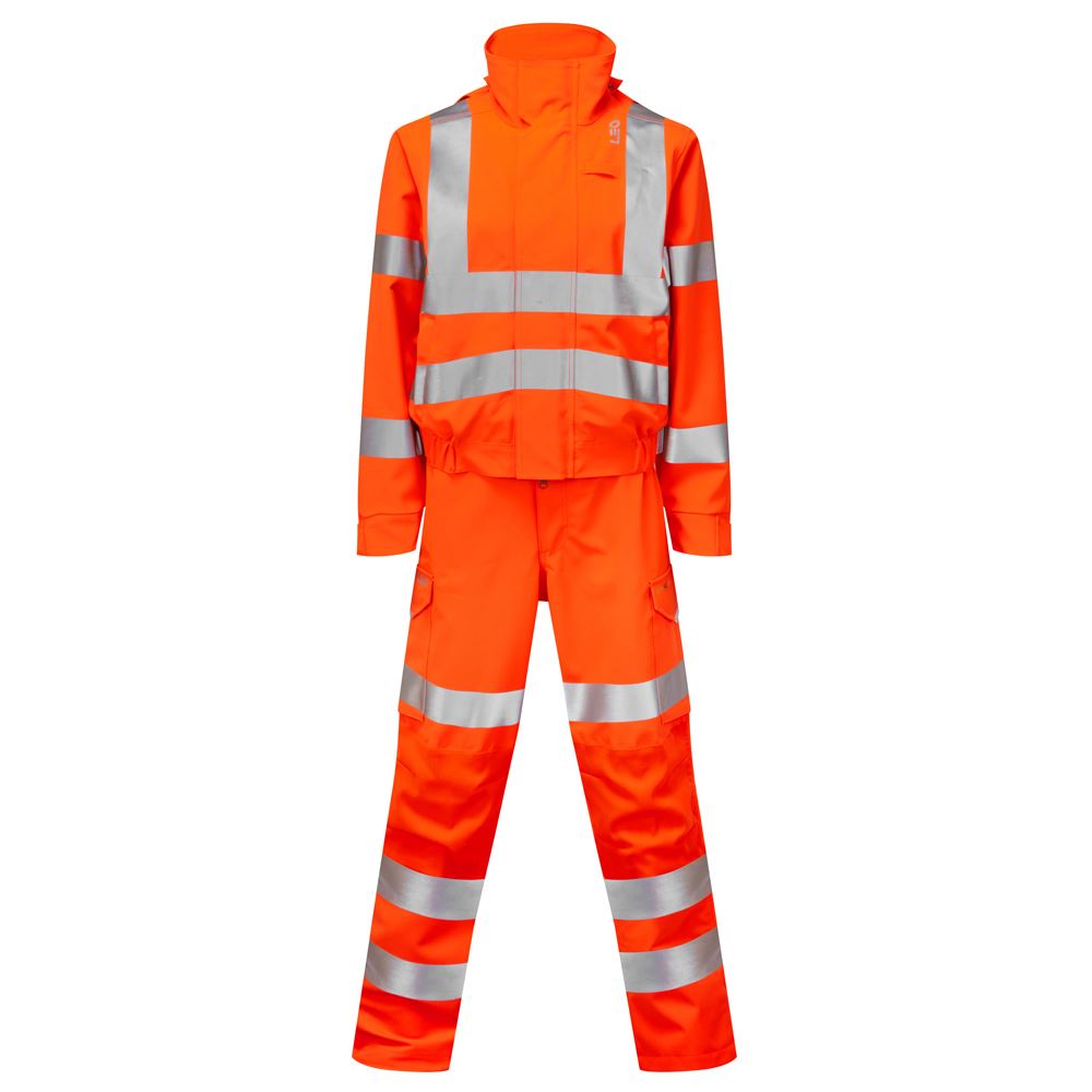 Leo Workwear Honeychurch Leo Ecoviz 10Kx Performance+ Womens Breathable 2-Part Coverall Hi Vis Stretch