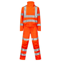 Leo Workwear Honeychurch Leo Ecoviz 10Kx Performance+ Womens Breathable 2-Part Coverall Hi Vis Stretch