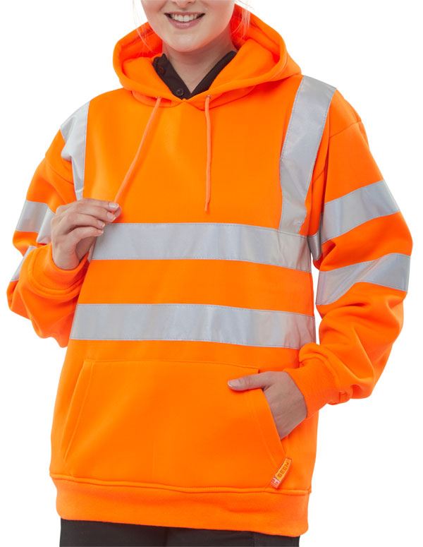 Beeswift Hi Vis Hooded Sweatshirt