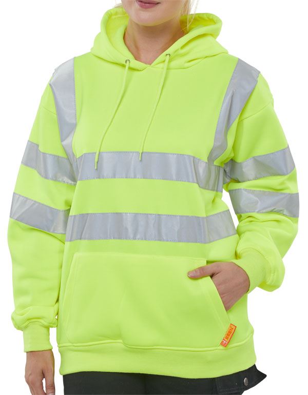 Beeswift Hi Vis Hooded Sweatshirt