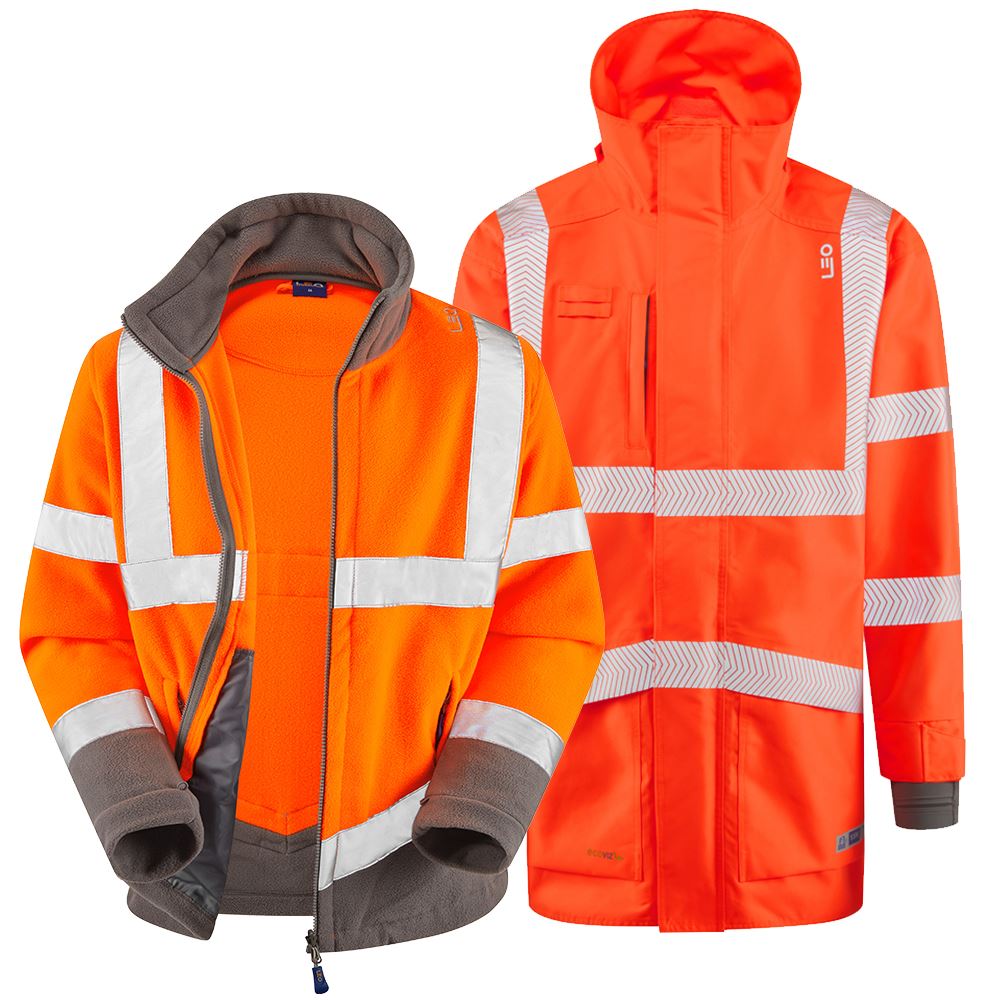 Leo Workwear Clovelly + Hartland Leo 3-In-1 Anorak + Fleece Jacket