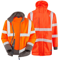 Leo Workwear Clovelly + Hartland Leo 3-In-1 Anorak + Fleece Jacket