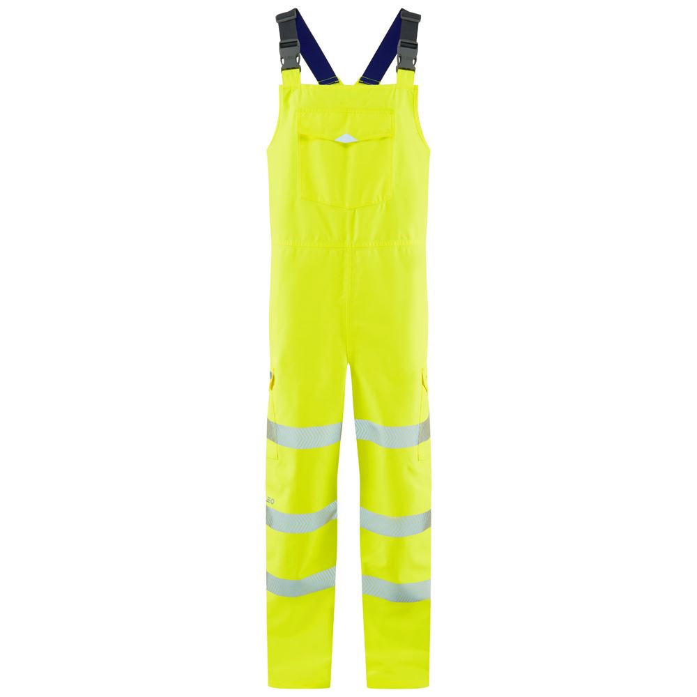 Leo Workwear Northam Leo Ecoviz 15K Performance+ Bib & Brace Hi Vis Orange