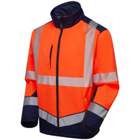 Leo Workwear Bowden Leo Ecoviz Softshell Jacket Hi Vis