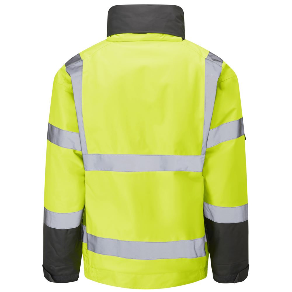 Leo Workwear Bickington Leo Ecoviz 4K Superior Fleece Lined Bomber Jacket Hi Vis