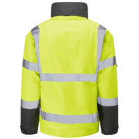 Leo Workwear Bickington Leo Ecoviz 4K Superior Fleece Lined Bomber Jacket Hi Vis