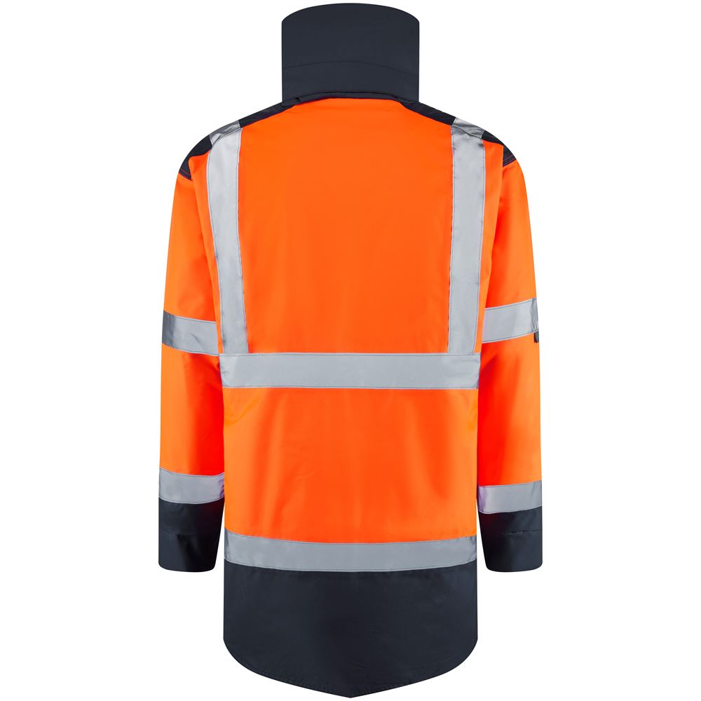 Leo Workwear Tawstock Leo Ecoviz 4K Baffle Lined Anorak Waterproof Jacket Coat