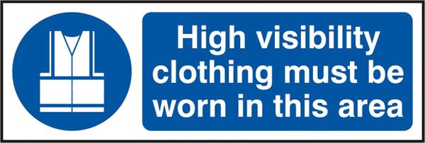 Beeswift Hi Vis Clothing Self Adhesive Vinyl Sign - 300 x 100mm (5 Pack)
