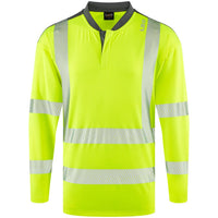 Leo Workwear Watermouth Leo Ecoviz Coolmax High Performance Sleeved T-Shirt Hi Vis