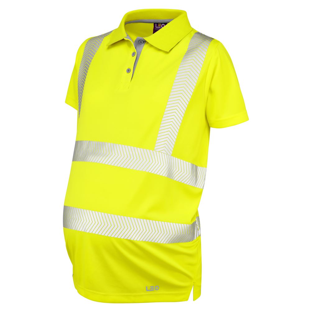 Leo Workwear Lovacott Leo Ecoviz Performance+ Maternity Polo Shirt Recycled Sustainable