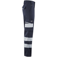 Leo Workwear Winswell Leo Ecoviz Womens Lightweight Polyester Stretch Cargo Trouser Hi Vis