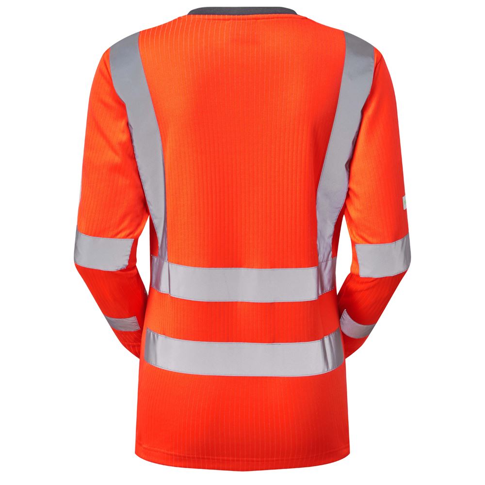 Leo Workwear Lydford Leo Ecoviz Comfort Womens Sleeved T-Shirt