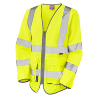 Leo Workwear Beaworthy Leo Ecoviz Womens Sleeved Superior Waistcoat Hi Vis