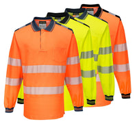 Portwest PW3 Hi-Vis Long Sleeve Polo Shirt