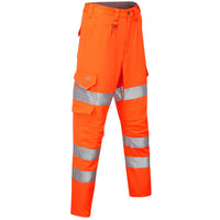 Leo Workwear Beckamoor Leo Ecoviz Womens Stretch Cargo Trouser Hi Vis