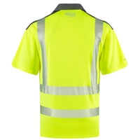 Leo Workwear Trimstone Leo Ecoviz Coolmax High Performance Polo Shirt Hi Vis Railway