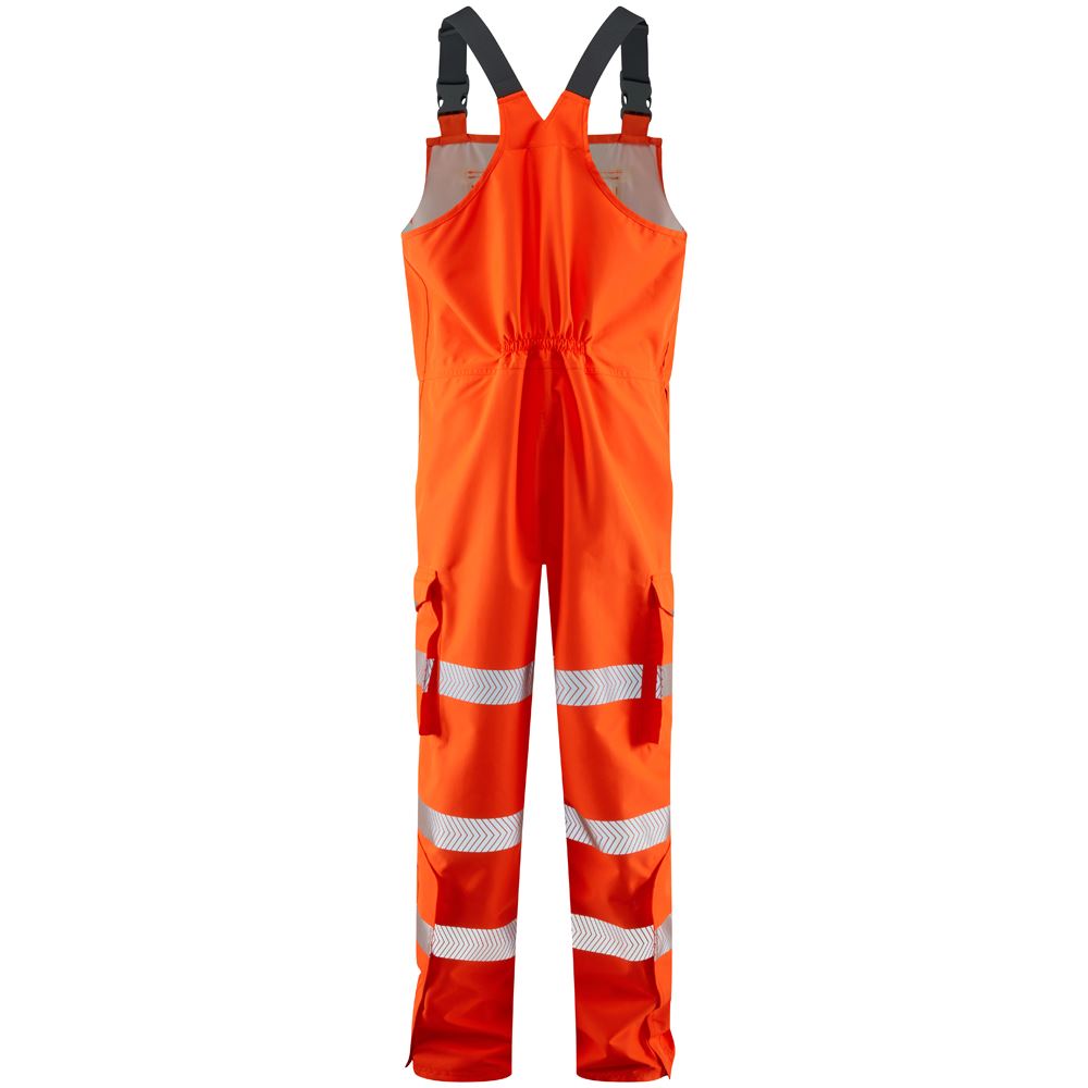 Leo Workwear Northam Leo Ecoviz 15K Performance+ Bib & Brace Hi Vis Orange