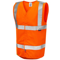 Leo Workwear Clifton Leo Ecoviz Lfs/As Waistcoat  (En 14116 & En 1149) Reflective Hi Vis