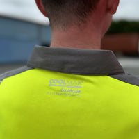 Leo Workwear Georgeham Leo Ecoviz Coolmax High Performance Sleeved Polo Shirt Hi Vis Work Top
