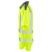 Leo Workwear Trimstone Leo Ecoviz Coolmax High Performance Polo Shirt Hi Vis Railway