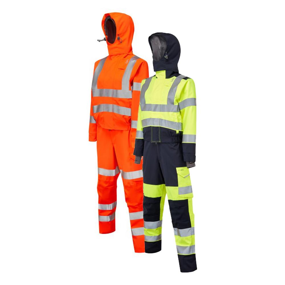 Leo Workwear Honeychurch Leo Ecoviz 10Kx Performance+ Womens Breathable 2-Part Coverall Hi Vis Stretch