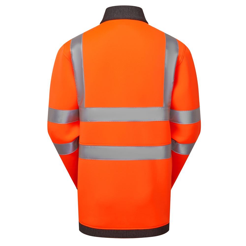 Leo Workwear Arganite Leo Ecoviz Zipped Sweatshirt Hi Vis