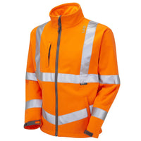 Leo Workwear Buckland Leo Ecoviz Softshell Jacket Hi Vis