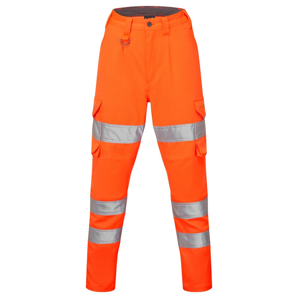 Leo Workwear Beckamoor Leo Ecoviz Womens Stretch Cargo Trouser Hi Vis