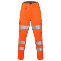 Leo Workwear Beckamoor Leo Ecoviz Womens Stretch Cargo Trouser Hi Vis
