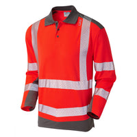 Leo Workwear Wringcliff Leo Ecoviz Performance+ Dual Colour Polo Shirt Lightweight Breathable