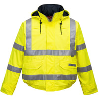 Portwest Bizflame Rain Hi-Vis Antistatic Flame Resistant Bomber Jacket