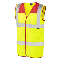 Leo Workwear Bradworthy Leo Ecoviz Bottle Yoke Waistcoat Hi Vis