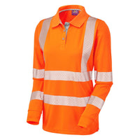 Leo Workwear Pollyfield Leo Ecoviz Performance+ Womens Sleeved Polo Shirt