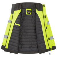 Leo Workwear Chivenor Leo Ecoviz 4K Baffle Lined Bomber Jacket Hi Vis Class 3