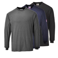Portwest Flame Resistant Anti-Static Long Sleeve T-Shirt