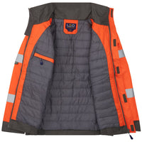 Leo Workwear Chivenor Leo Ecoviz 4K Baffle Lined Bomber Jacket Hi Vis Class 3