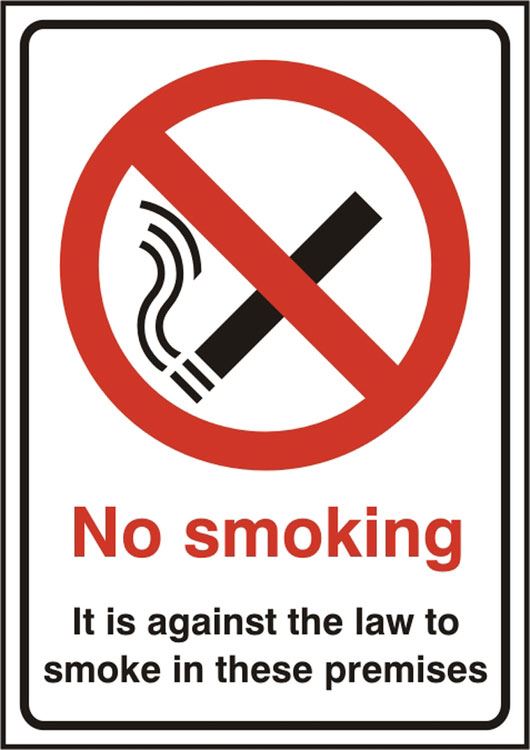 Beeswift No Smoking Rigid PVC Sign - 148 x 210mm (5 Pack)