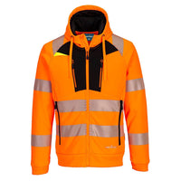 Portwest DX4 Hi-Vis Funnel Neck Zipped Sweatshirt