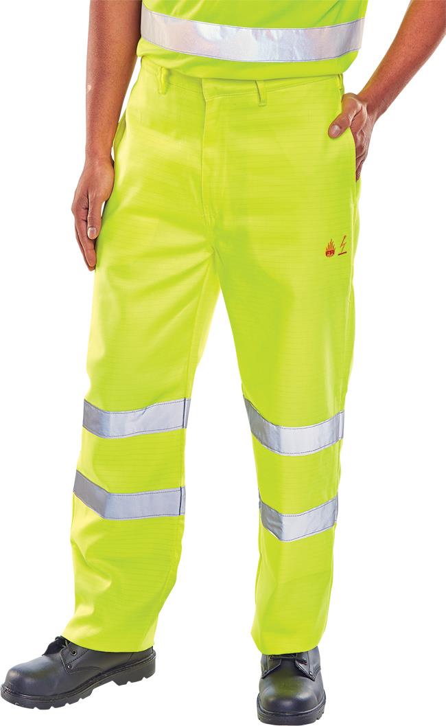 Beeswift Hi Vis Flame Resistant Anti-static Trouser