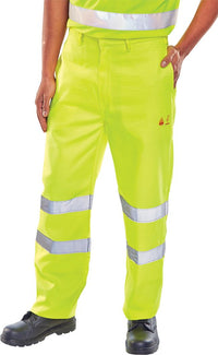 Beeswift Hi Vis Flame Resistant Anti-static Trouser