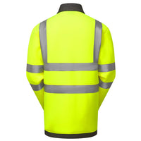 Leo Workwear Arganite Leo Ecoviz Zipped Sweatshirt Hi Vis