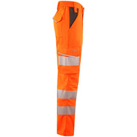 Leo Workwear Winswell Leo Ecoviz Womens Lightweight Polyester Stretch Cargo Trouser Hi Vis