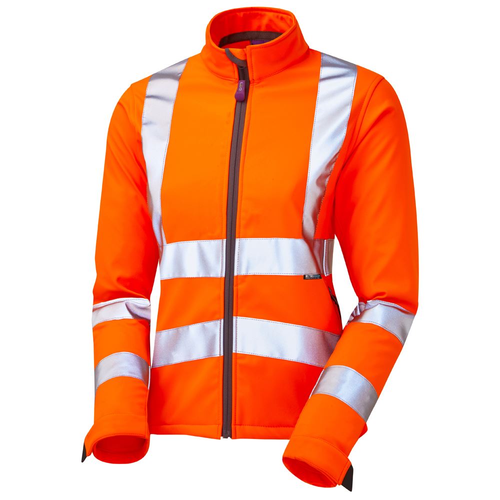 Leo Workwear Honeywell Leo Ecoviz Womens Softshell Jacket Hi Vis