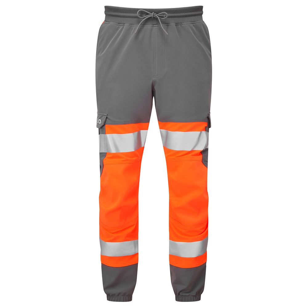 Leo Workwear Hawkridge Leo Ecoviz High Performance 4X Stretch Trouser Hi Vis Jogging